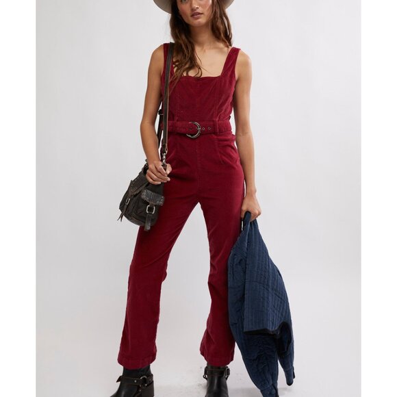 FREE PEOPLE Party Starter One Piece / Holly Berry - Picture 1 of 11